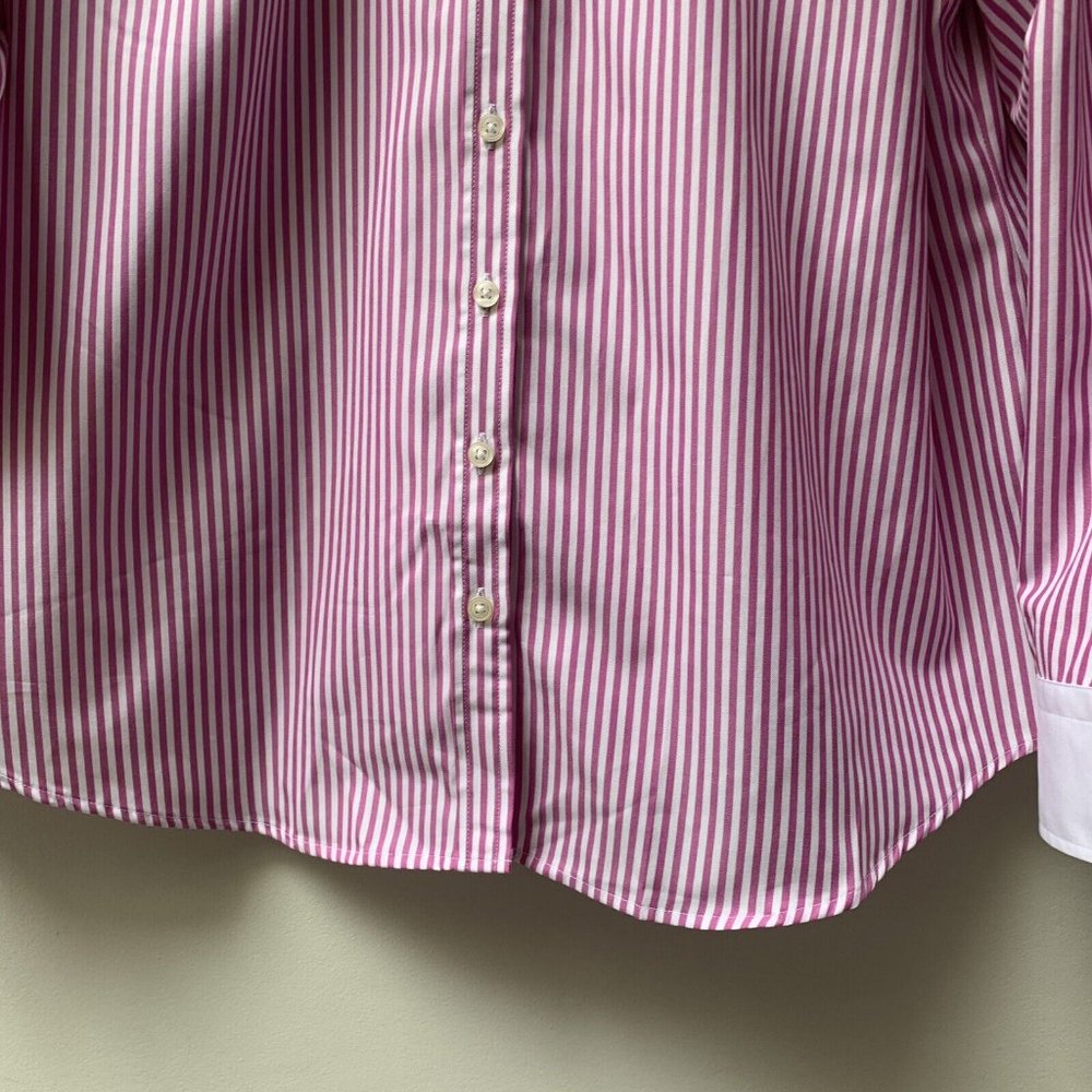 Hawes & Curtis Ladies Shirt Blouse Size 18 Pink Stripe Semi Fitted *NEW* - Picture 12 of 13